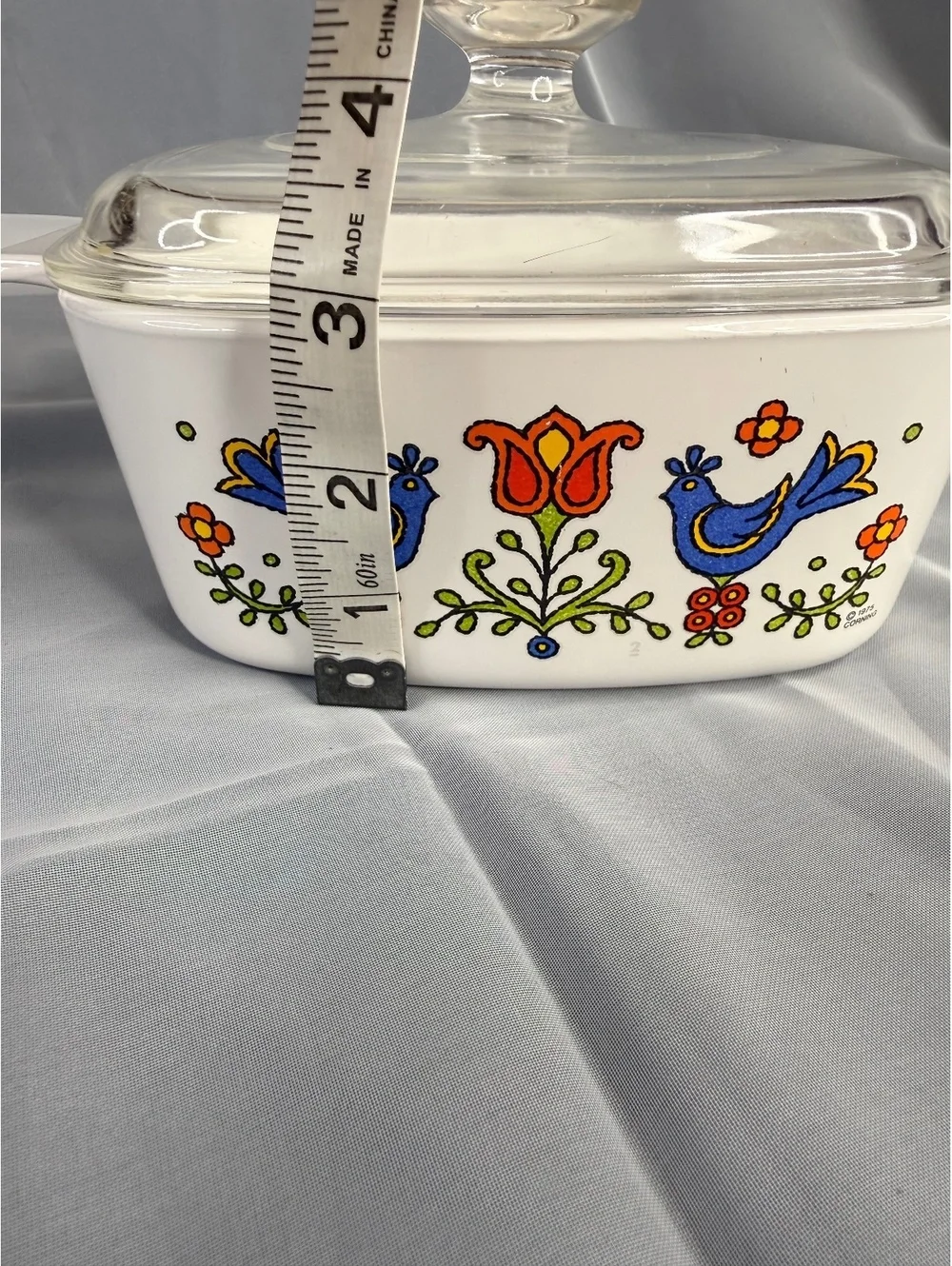 Corning Ware Country Festival Blue Bird 1.5 Qt Casserole w/Lid A-1 1/2-B